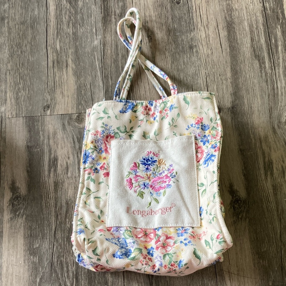 Vintage Floral Longaberger bag